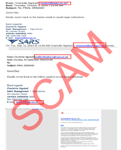 Baking Scam Example Beware of the latest impersonation scam | South African Revenue Service