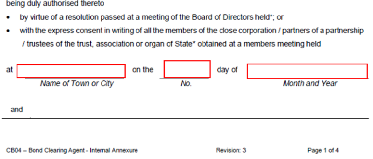 Guide to Completion of Bonds and Addendums | South African Revenue Service