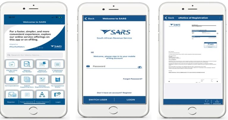 It150 Guide to Services offered via the SARS MobiApp | South African Revenue ...