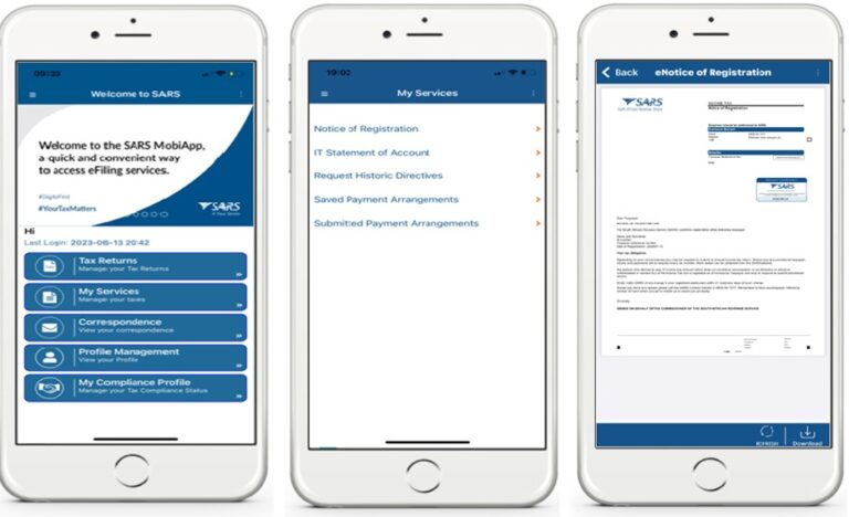 It150 Guide to Services offered via the SARS MobiApp | South African Revenue ...