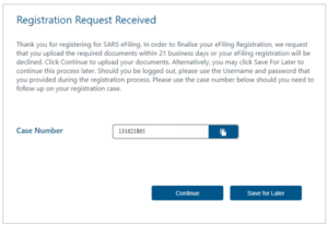 Guide to Register for eFiling and Manage your User Profile | South ...