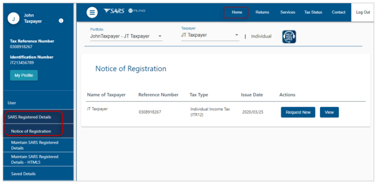 Guide to Register for eFiling and Manage your User Profile | South ...