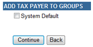 Screenshot of Add Taxpayer to Groups block